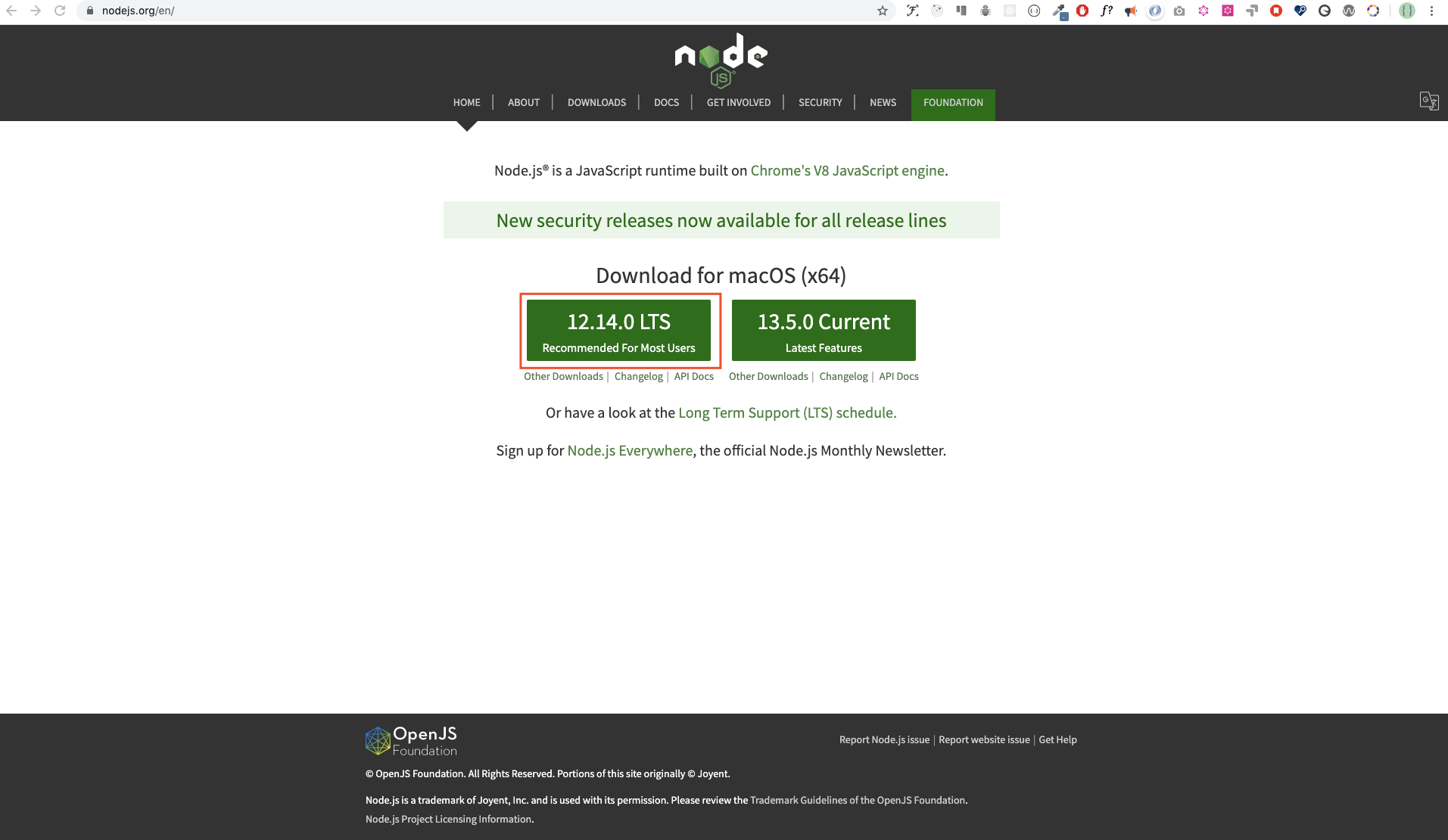 Node download