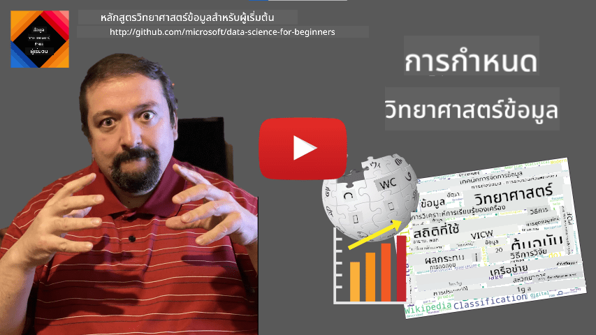 วิดีโอการนิยามวิทยาศาสตร์ข้อมูล