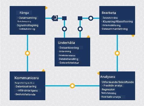 Diagram över livscykeln för datavetenskap
