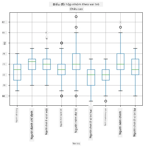 Box plot theo vai trò