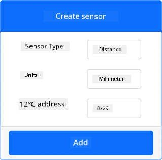 Di distance sensor settings