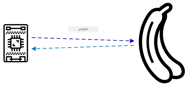 مستشعرات القرب ترسل أشعة ليزر إلى أجسام مثل الموز وتقيس الوقت حتى ترتد الأشعة
