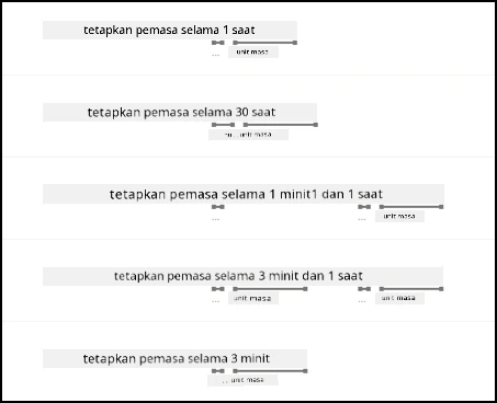 Contoh dengan nombor dan unit masa digariskan oleh LUIS
