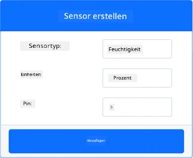Die Einstellungen des Feuchtigkeitssensors