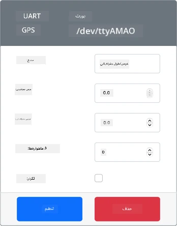 حسگر GPS ایجاد شده