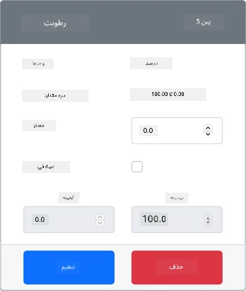 حسگر رطوبت ایجاد شده