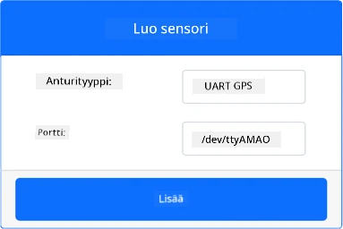 GPS-anturin asetukset