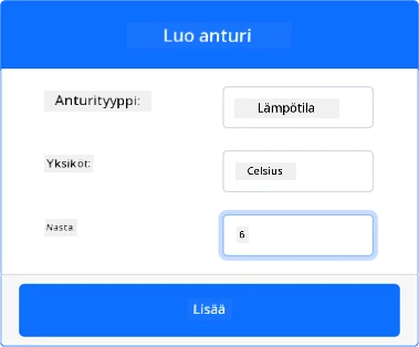Lämpötila-anturin asetukset