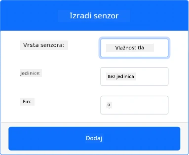 Postavke senzora vlažnosti tla