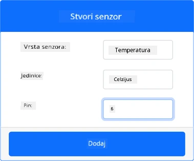 Postavke senzora temperature