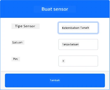 Pengaturan sensor kelembapan tanah