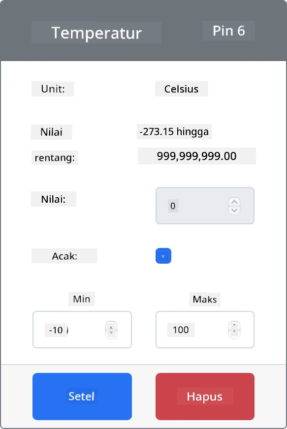 Pilih kotak centang acak dan tetapkan rentang