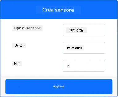 Impostazioni del sensore di umidità