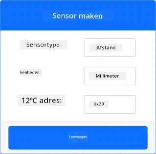 De instellingen van de afstandssensor