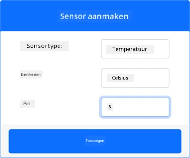 De instellingen van de temperatuursensor