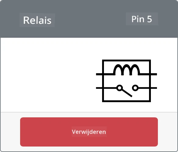 Het aangemaakte relais