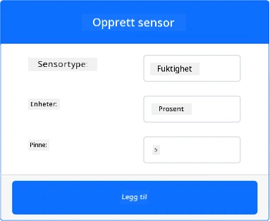 Innstillingene for fuktighetssensoren