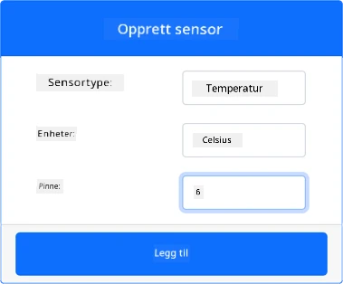 Innstillingene for temperatursensoren