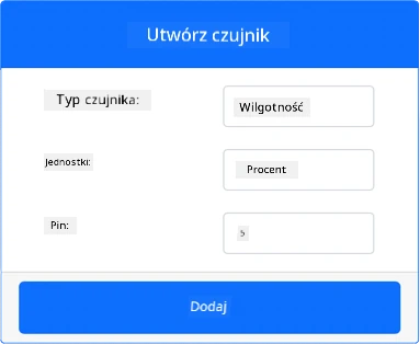 Ustawienia czujnika wilgotności