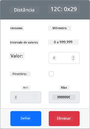 O sensor de distância criado