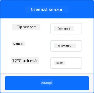 Setările senzorului de distanță