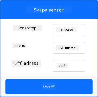 Inställningar för avståndssensorn