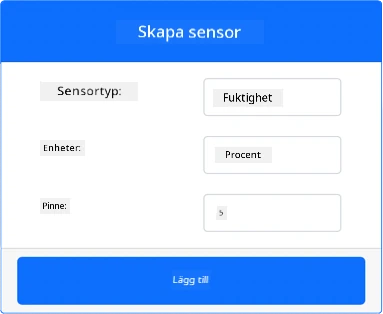 Inställningar för fuktighetssensorn