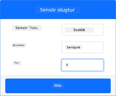Sıcaklık sensörü ayarları