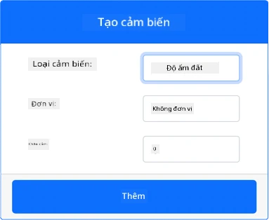 Cài đặt cảm biến độ ẩm đất
