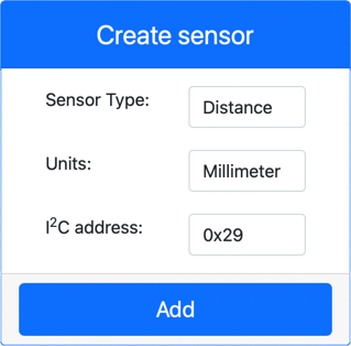 The distance sensor settings