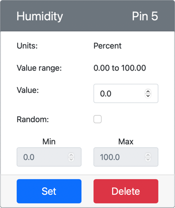 The humidity sensor created