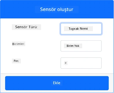 Toprak nem sensörü ayarları