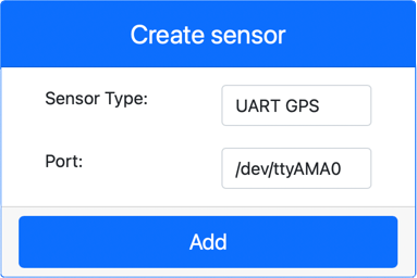 The GPS sensor settings