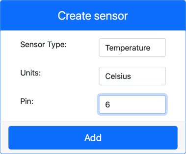 The temperature sensor settings