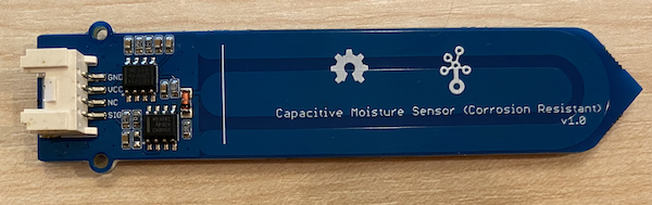 A capacitive soil moisture sensor