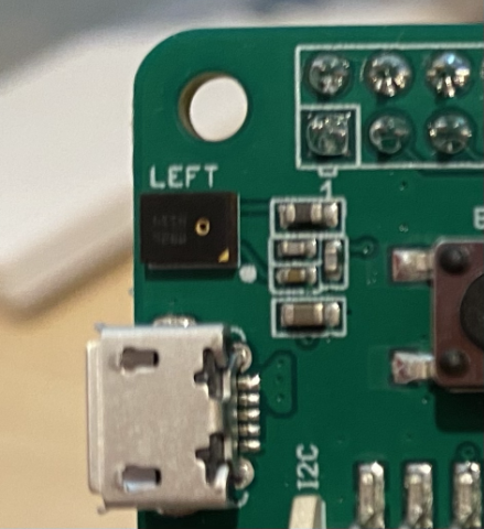 A MEMS microphone on a circuit board