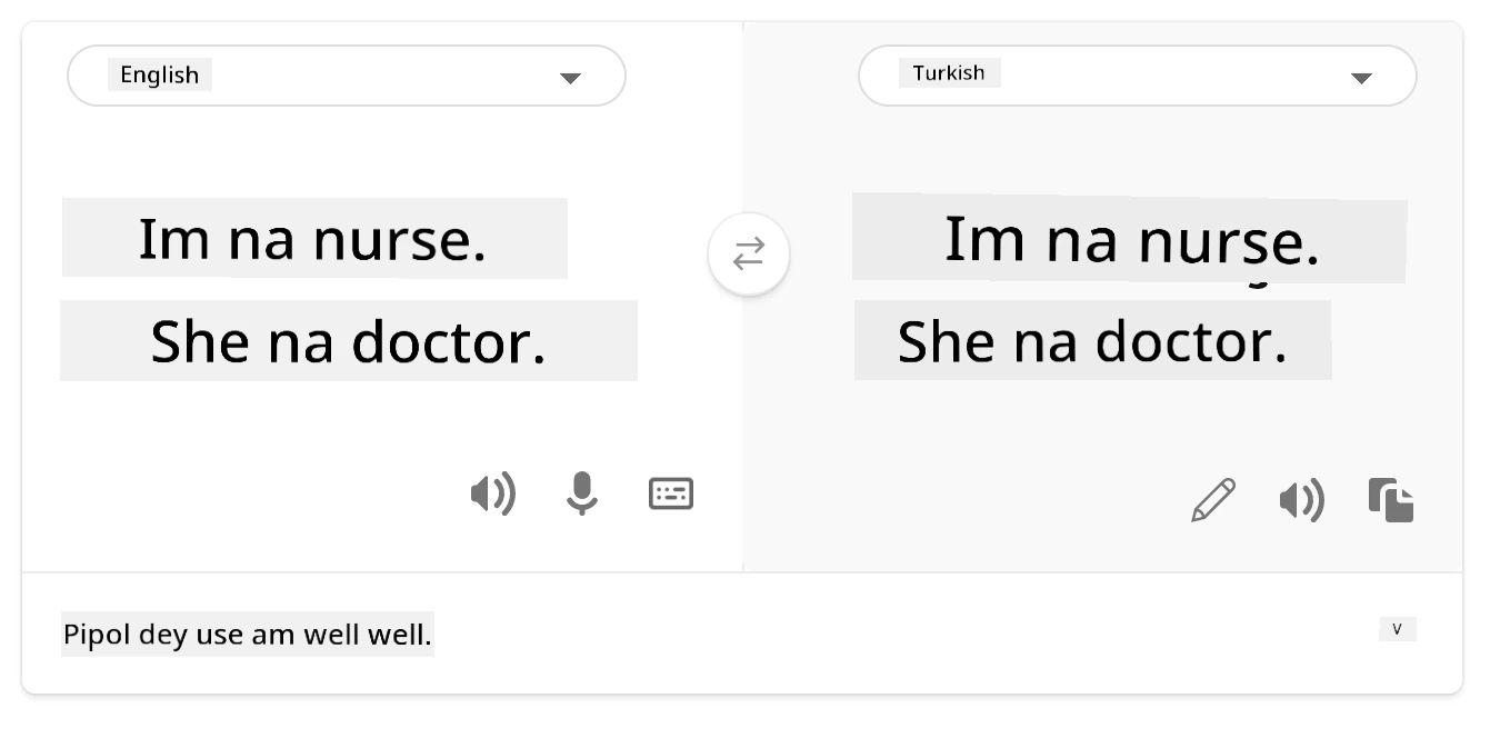 translation to Turkish