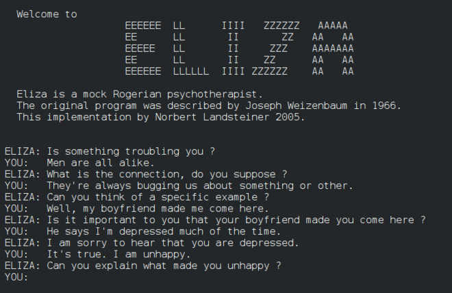 Eliza, a bot