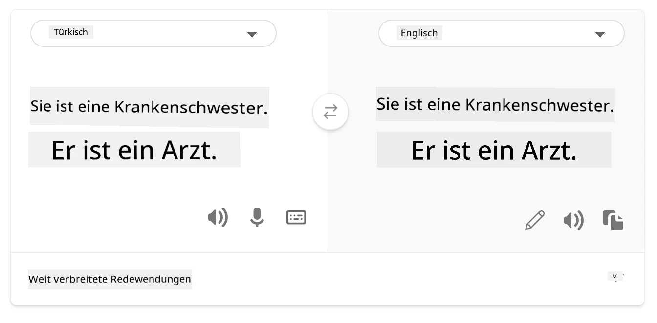 Rückübersetzung ins Englische