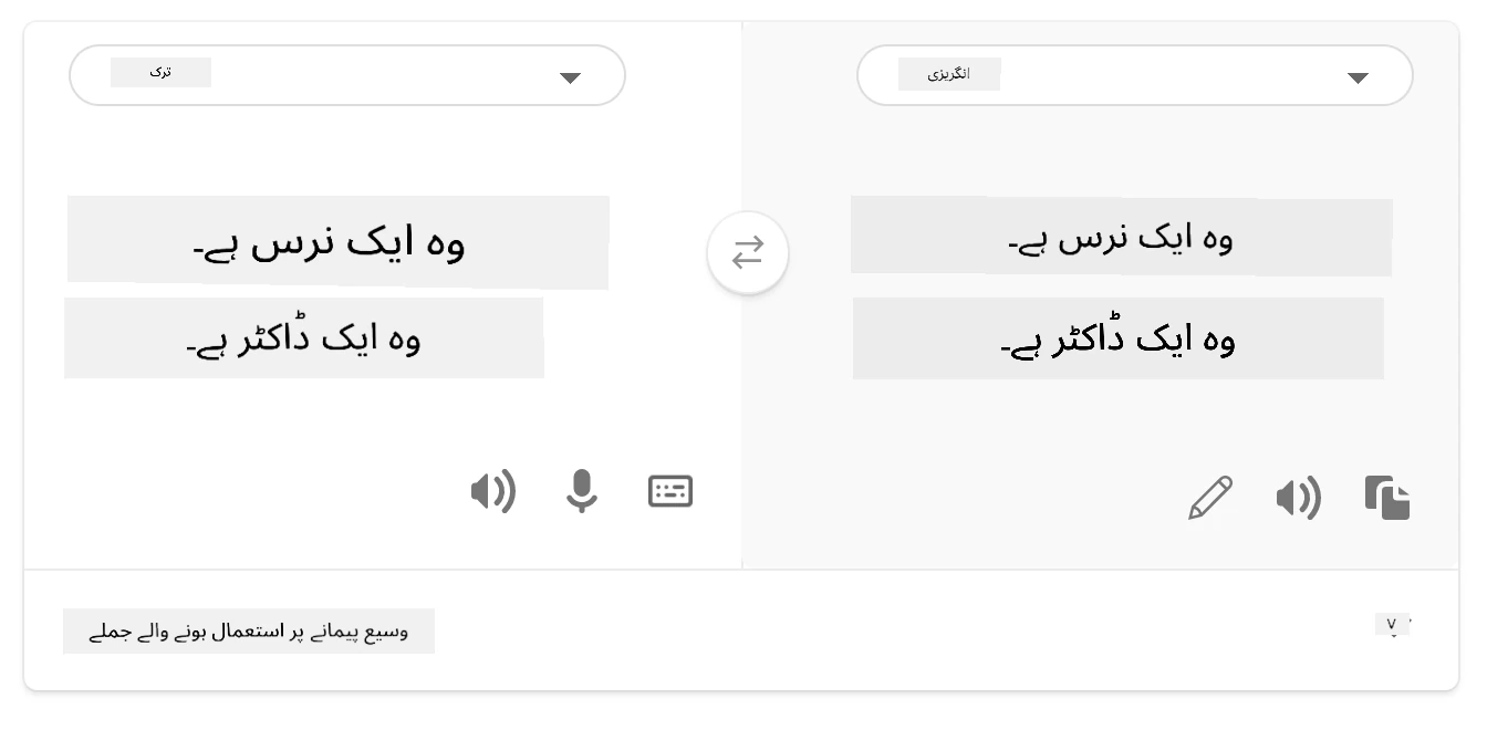 انگریزی میں واپس ترجمہ
