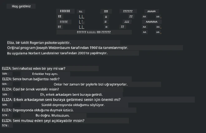 Bir bot olan Eliza