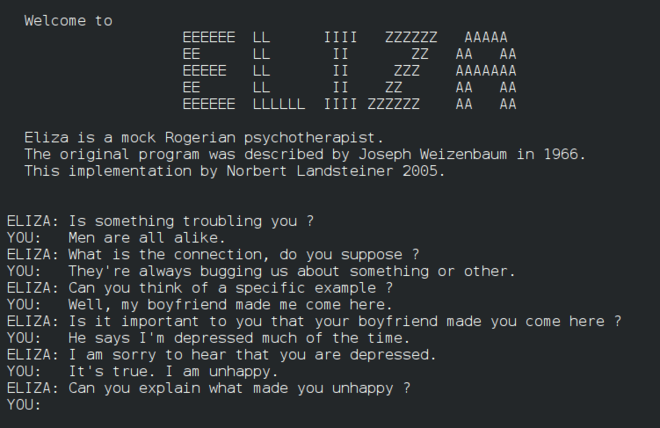 Eliza, un bot