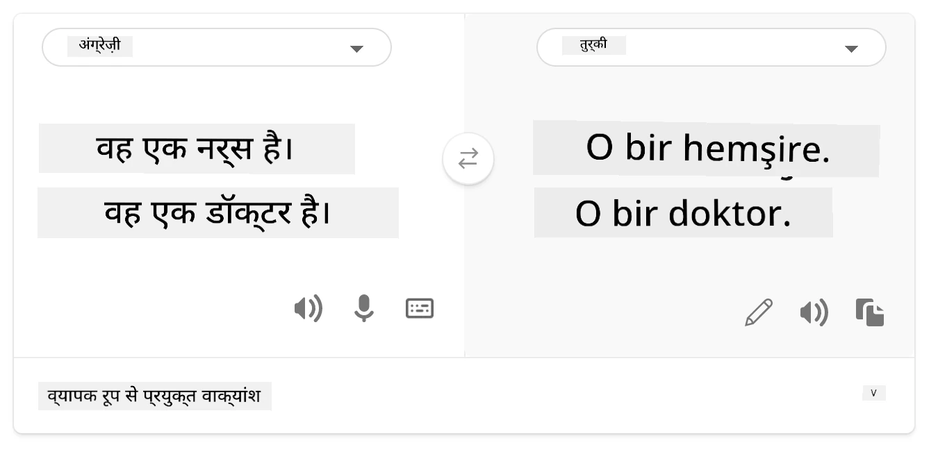 तुर्की में अनुवाद