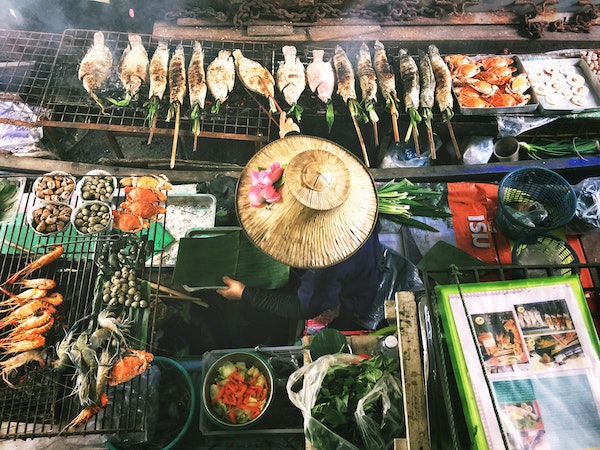 Vendedor de comida tailandesa