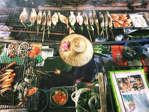 Penjual makanan Thai
