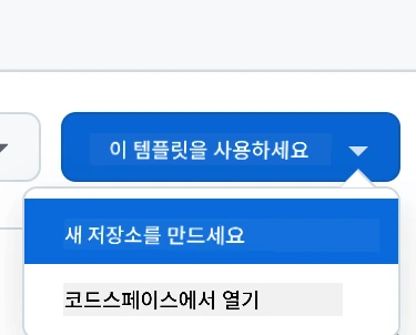 Create from template interface showing the green "Use this template" button
