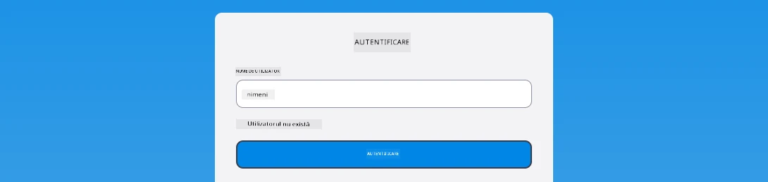 Screenshot showing the error message displayed during login