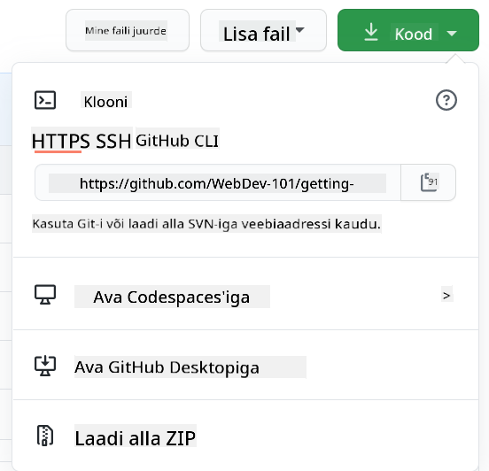 Kopeeri hoidla kohalikult