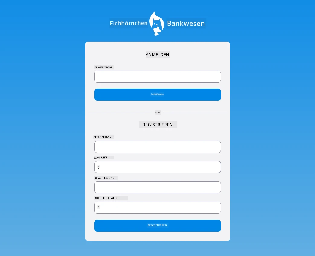 Screenshot der Anmeldeseite nach Hinzufügen von CSS-Stilen