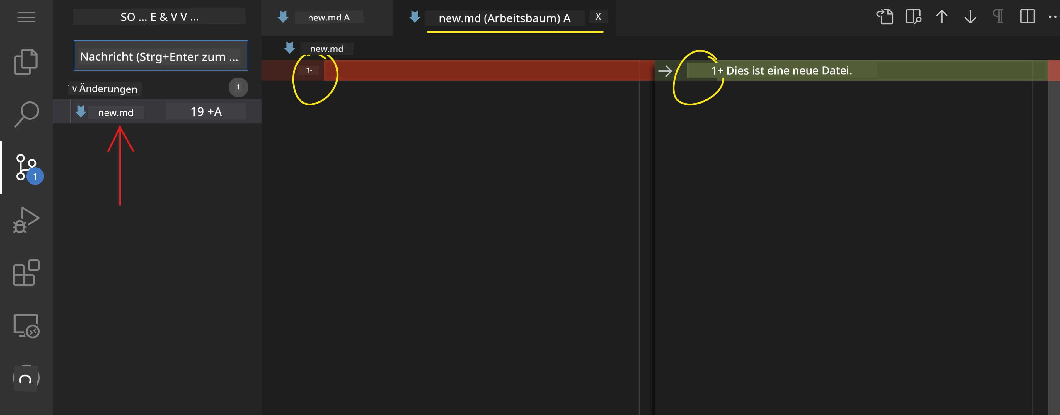 Changes im Source Control ansehen